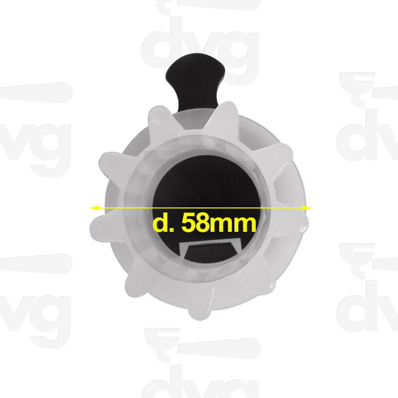 ADATTATORE LATTA PER CAFFE' IN GRANI IN PLASTICA TRASPARENTE D.58MM CON SERRANDA MAZZER